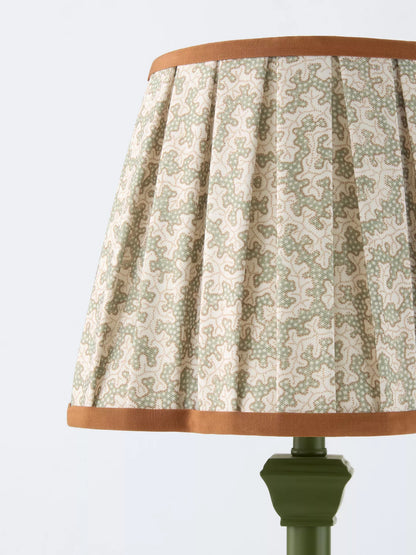 John Lewis x Sanderson Truffle Scallop Table Lamp, Green LAMP SHADE ONLY
