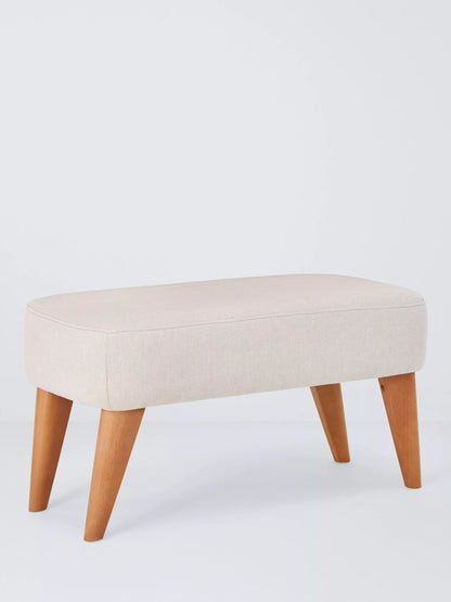 John Lewis Bergen II Footstool, Light Leg Linen Clay