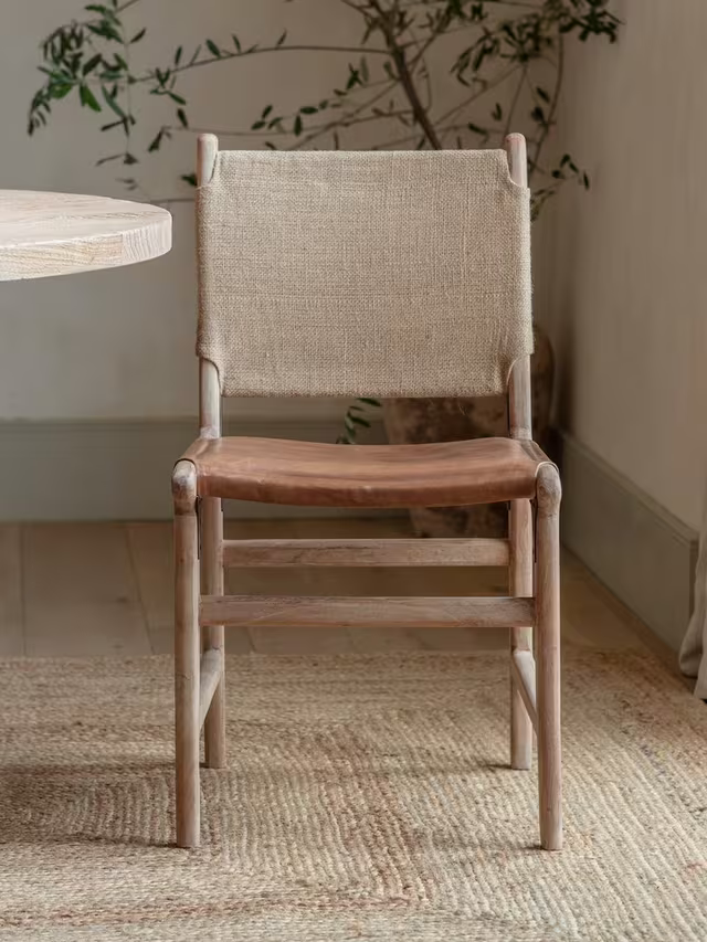nkuku Nayan Dining Chair, Tan