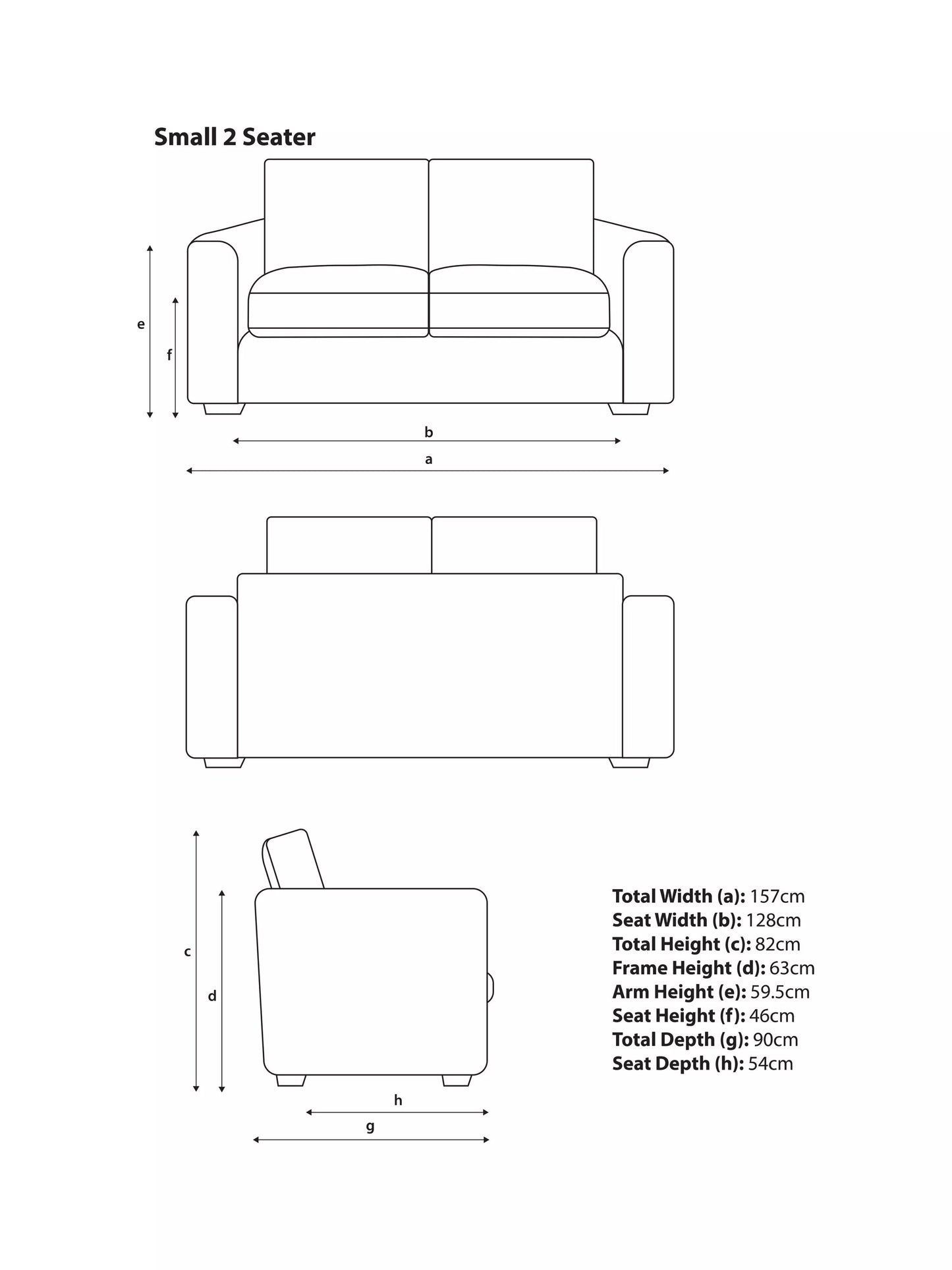 John Lewis Oliver II Small 2 Seater Sofa Black Velvet