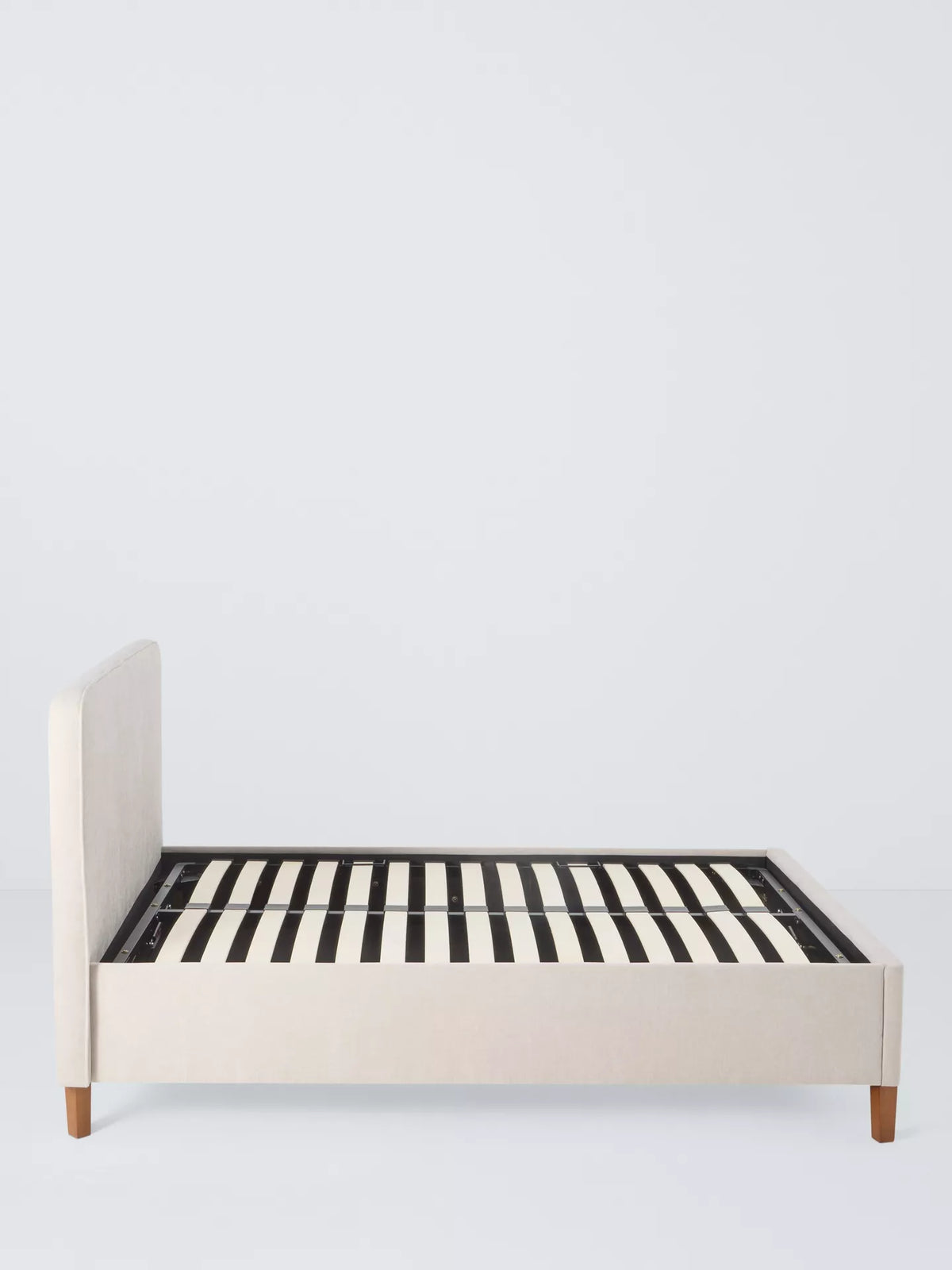 John Lewis Clyde Upholstered Bed Frame, Double, Brushed Weave Grey