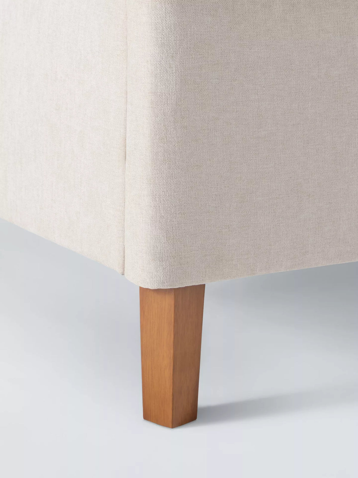 John Lewis Clyde Upholstered Bed Frame, Double, Brushed Weave Grey