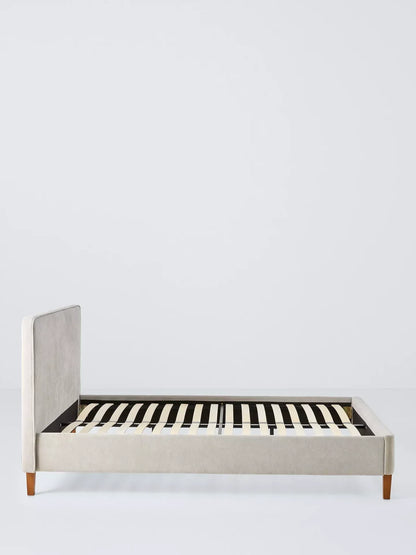 John Lewis Clyde Upholstered Bed Frame, Small Double, Brushed Weave Grey