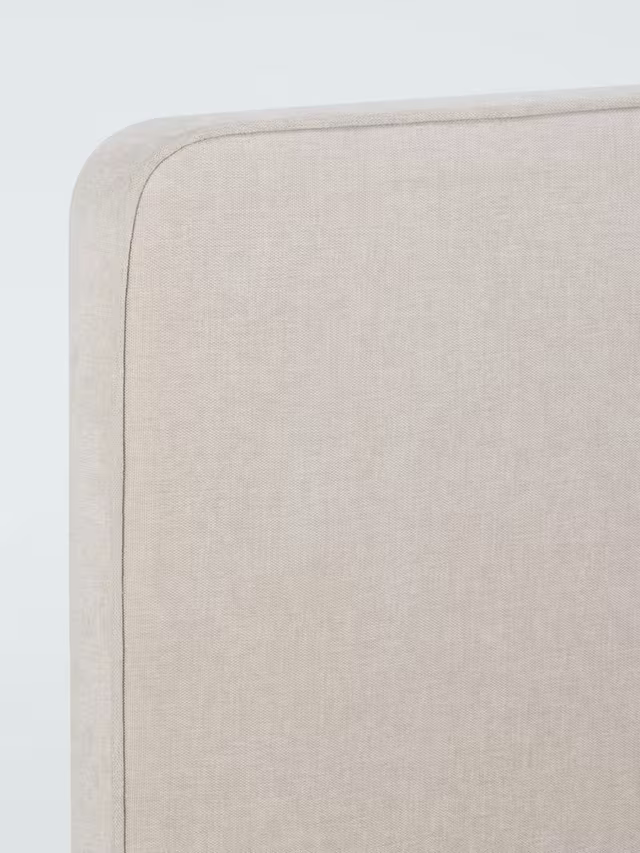 John Lewis Clyde Upholstered Bed Frame, Double, Brushed Weave Beige