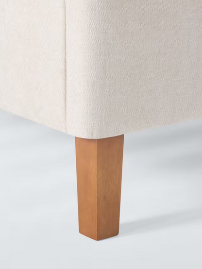 John Lewis Clyde Upholstered Bed Frame, Double, Brushed Weave Beige