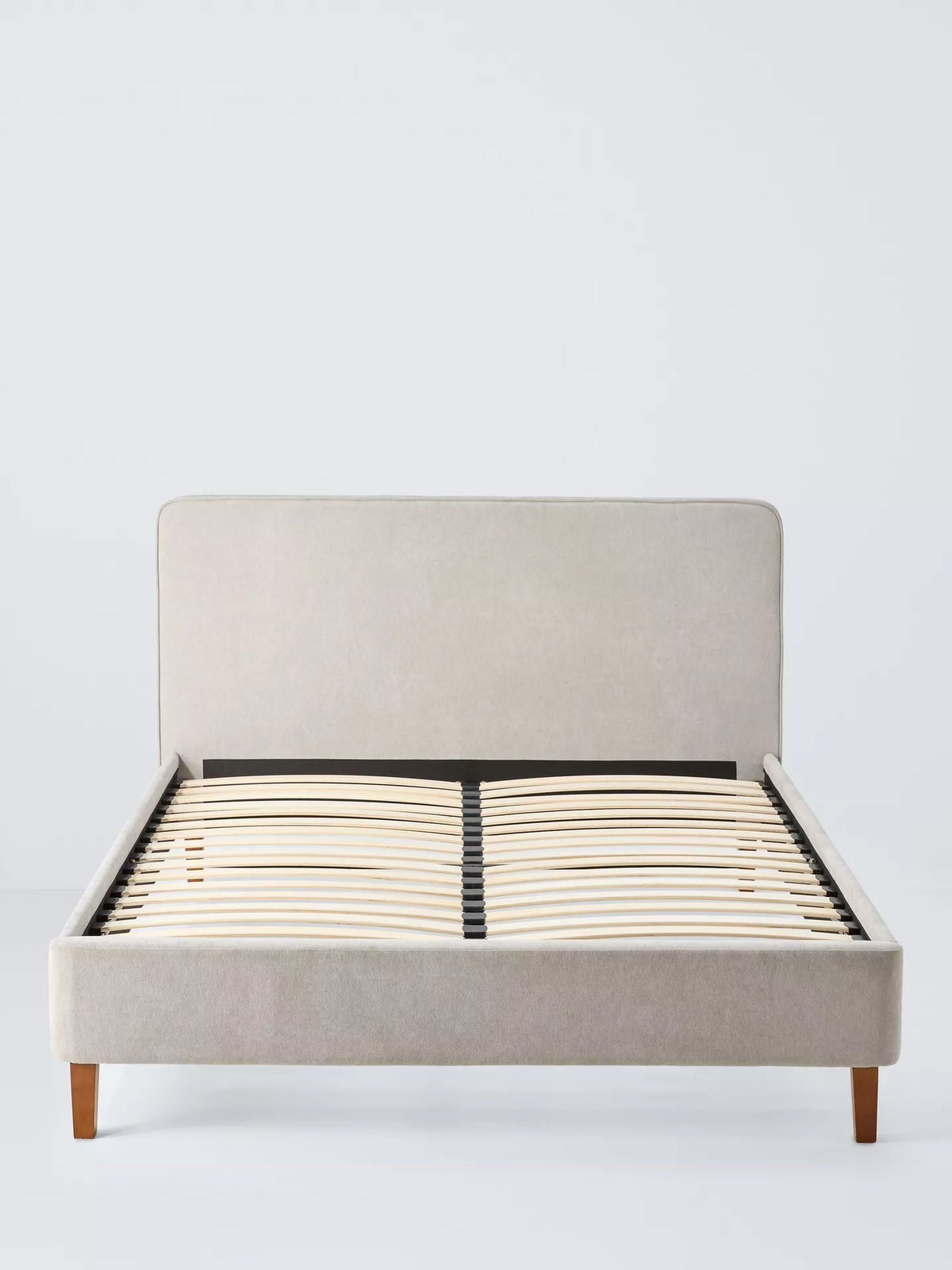 John Lewis Clyde Upholstered Bed Frame, Double, Brushed Weave Grey