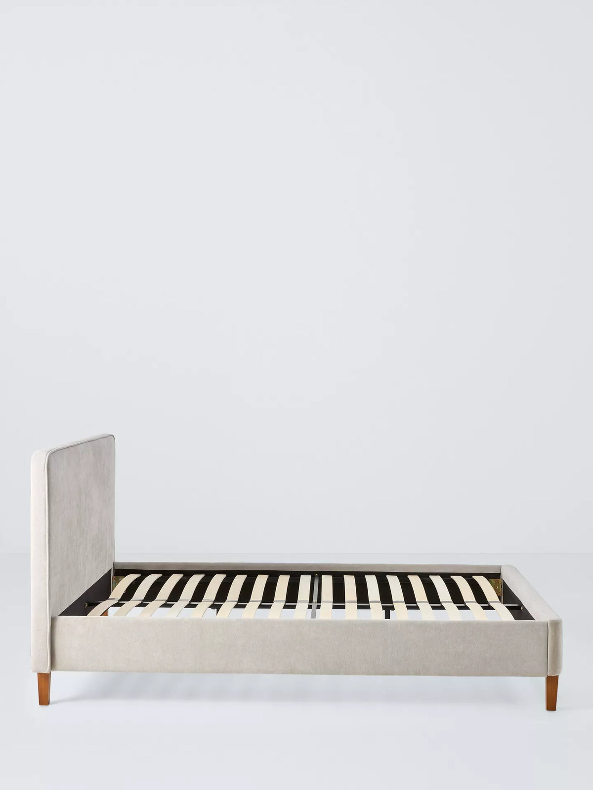 John Lewis Clyde Upholstered Bed Frame, Double, Brushed Weave Grey
