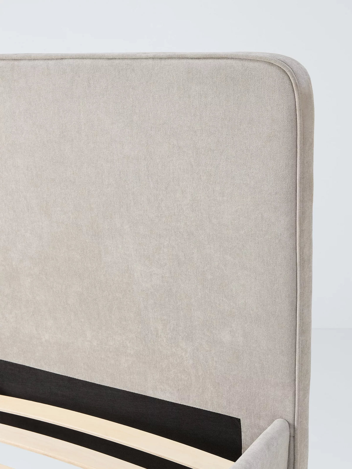 John Lewis Clyde Upholstered Bed Frame, Double, Brushed Weave Grey