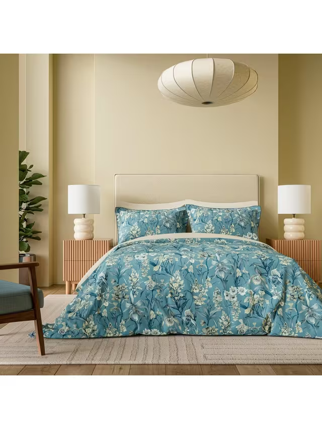 Harlequin Kalina Floral King Duvet Cover, Blue/Multi