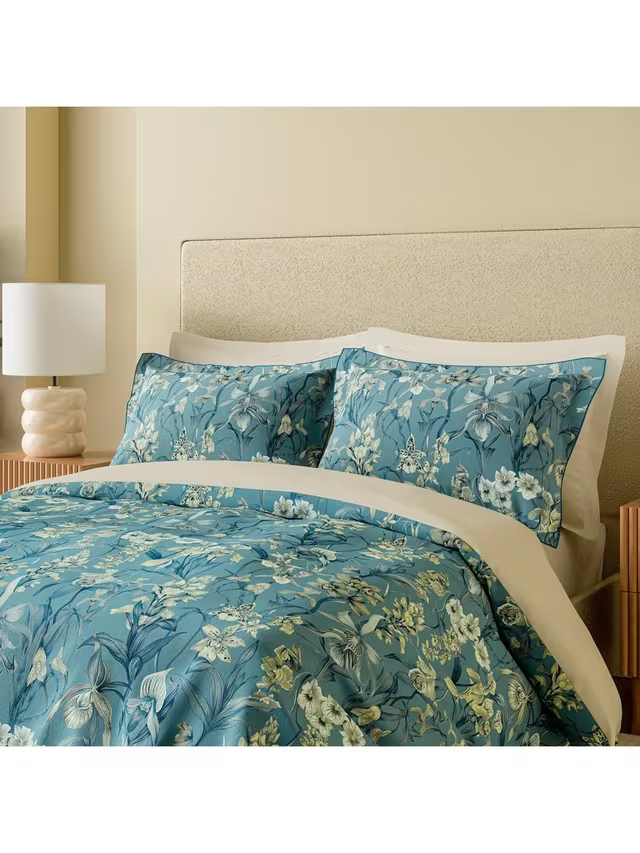 Harlequin Kalina Floral King Duvet Cover, Blue/Multi