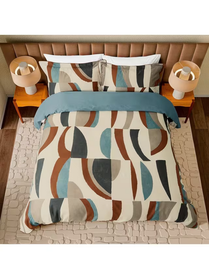 Harlequin Torillo Super King Duvet Cover, Black Earth/Cornflower/Walnut
