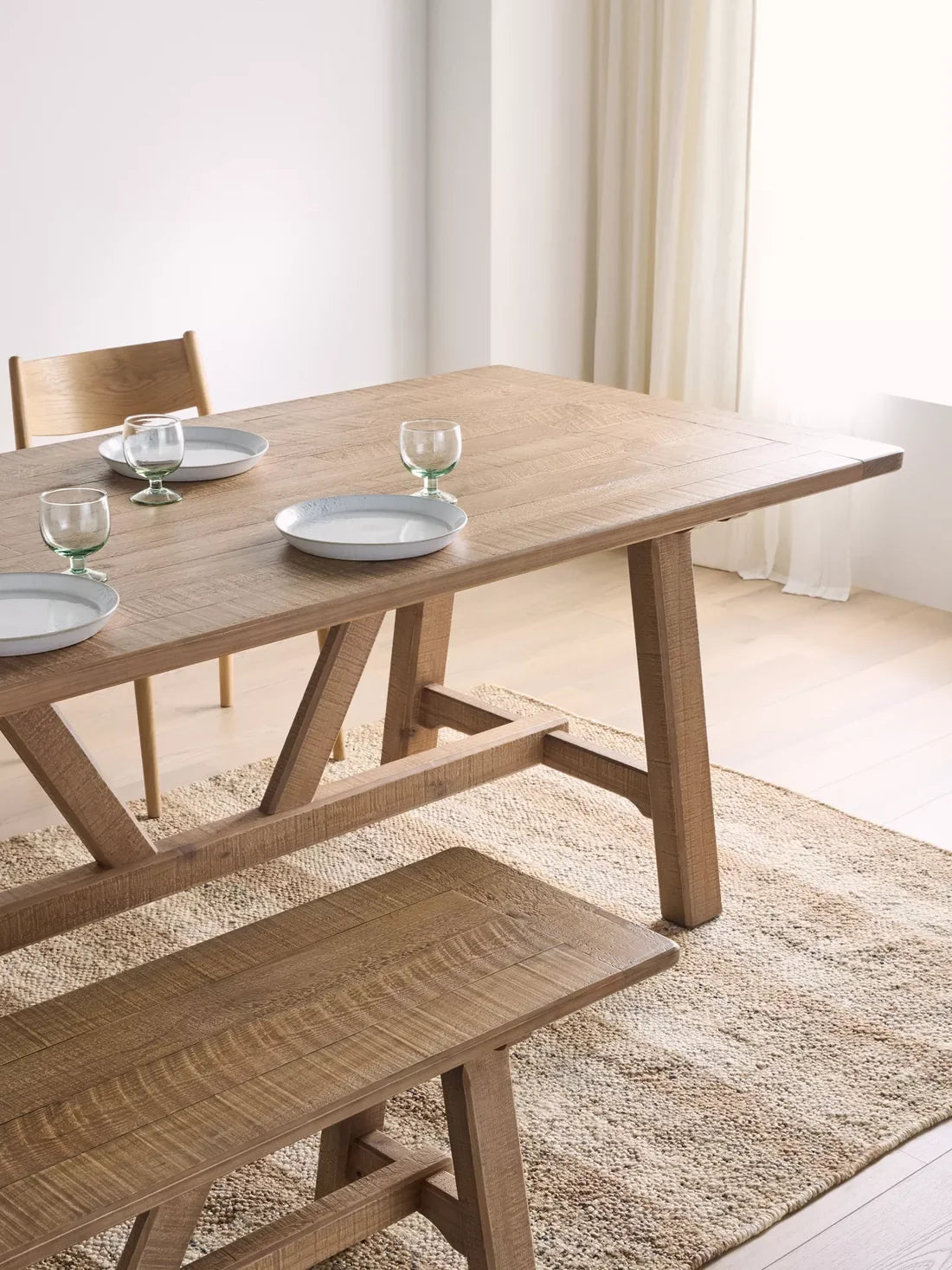 John Lewis Reclaimed Timber Dining Table, Natural