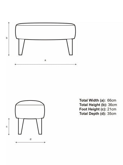 John Lewis Bergen II Footstool in AquaClean Taupe