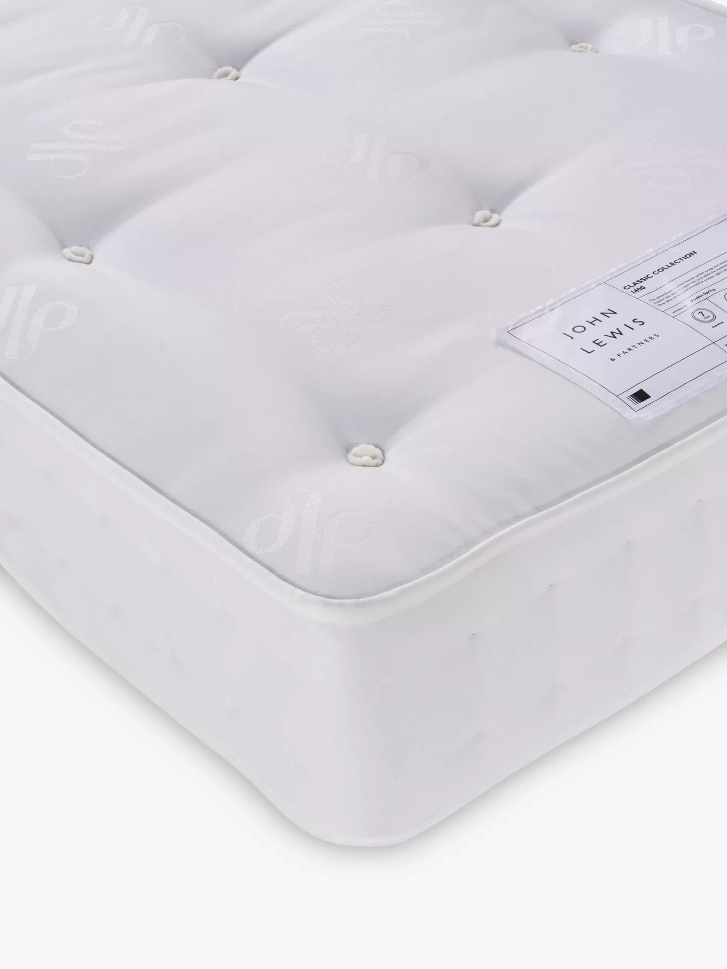 John Lewis Classic Collection 1400 Pocket Spring Mattress, Medium/Firm Tension, Single
