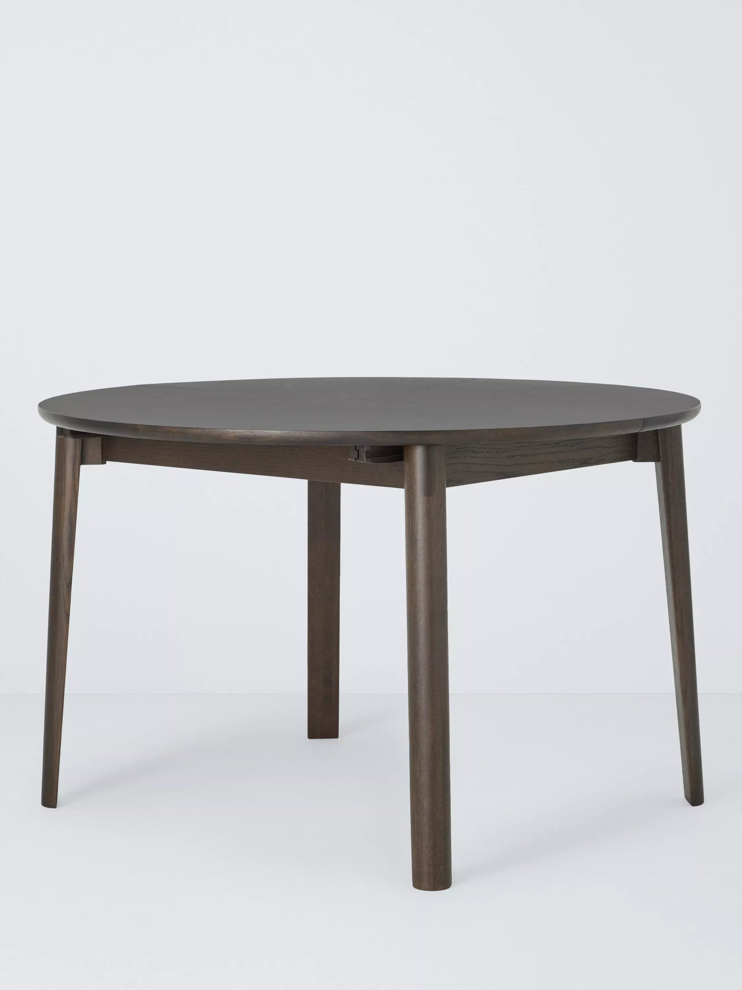 John Lewis Notch Extending 4-6 Seater Round Dining Table, Dark Stain