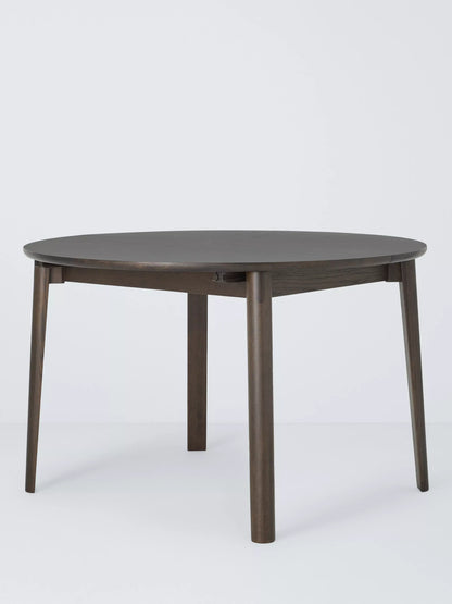 John Lewis Notch Extending 4-6 Seater Round Dining Table, Dark Stain