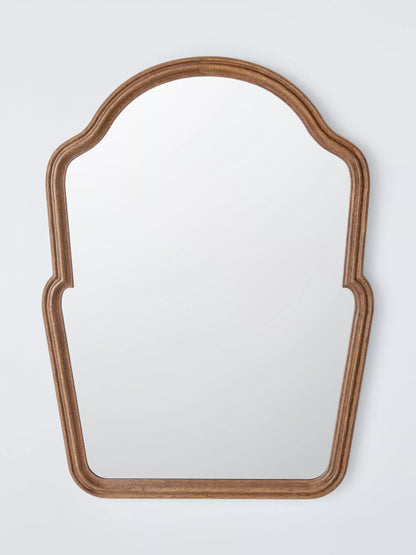 John Lewis Farmhouse Overmantel Wood Frame Wall Mirror, 80 x 60cm, Walnut