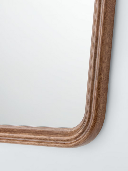 John Lewis Farmhouse Overmantel Wood Frame Wall Mirror, 80 x 60cm, Walnut