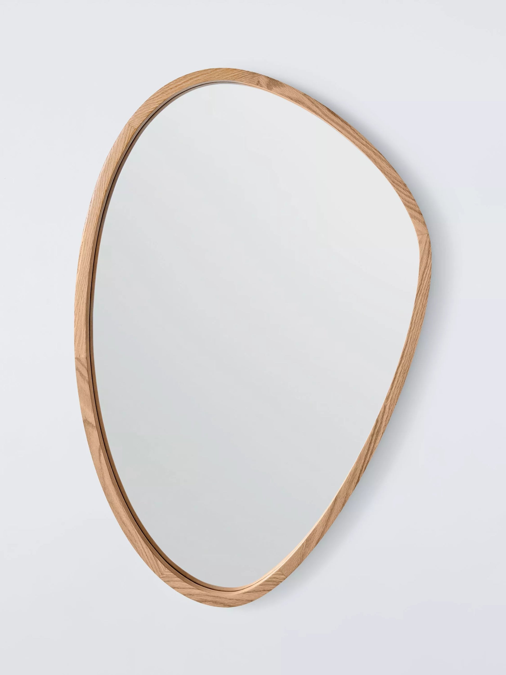 John Lewis Abstract Slim Frame Wall Mirror, 90 x 60cm, FSC-Certified (Oak Wood),
