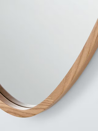 John Lewis Abstract Slim Frame Wall Mirror, 90 x 60cm, FSC-Certified (Oak Wood), Natural