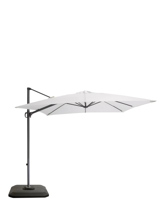 John Lewis Freestanding Adjustable Parasol & Base, 2.5m, Oyster