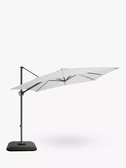 John Lewis Freestanding Adjustable Parasol & Base, 2.5m, Oyster