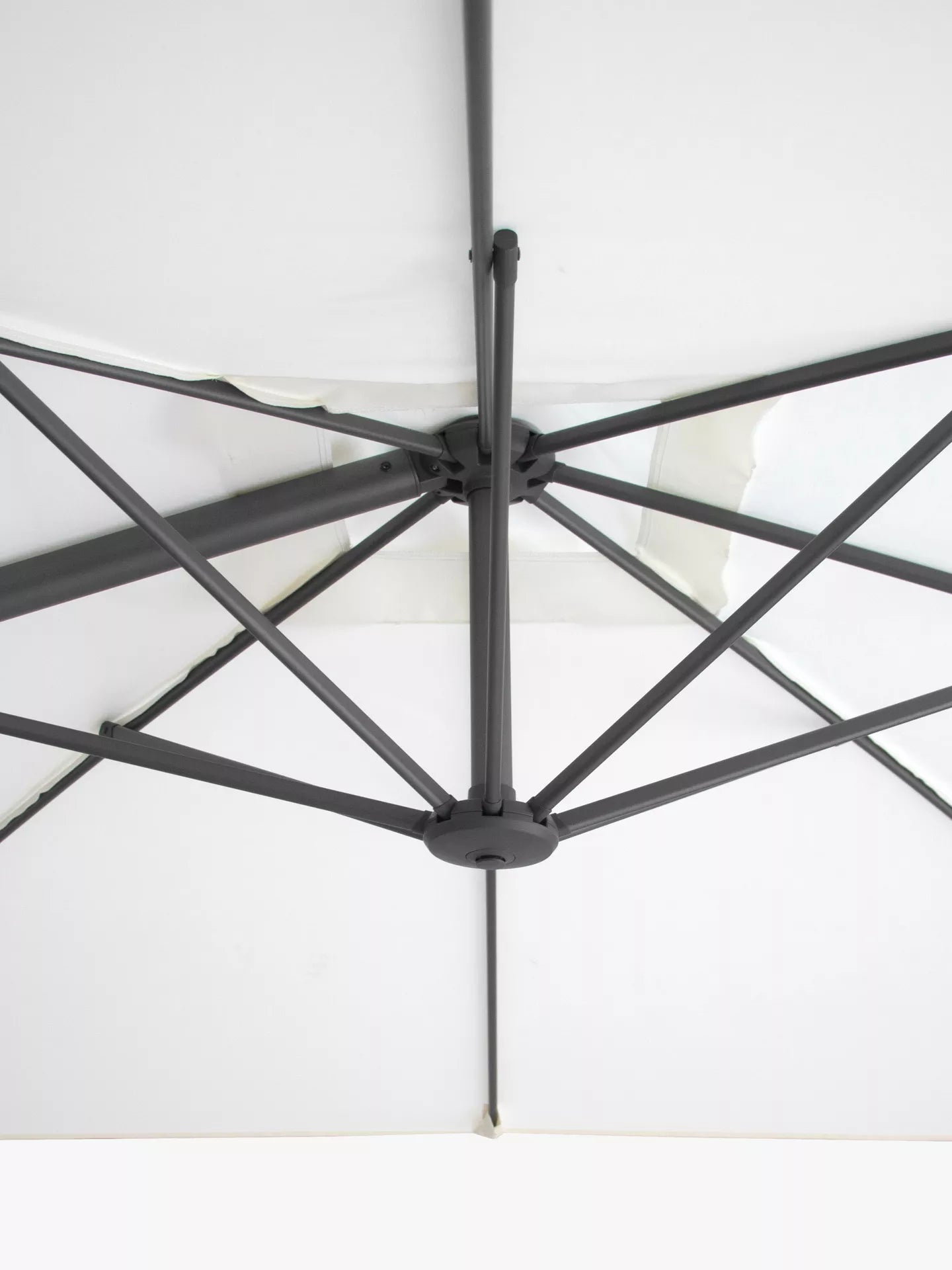 John Lewis Freestanding Adjustable Parasol & Base, 2.5m, Oyster
