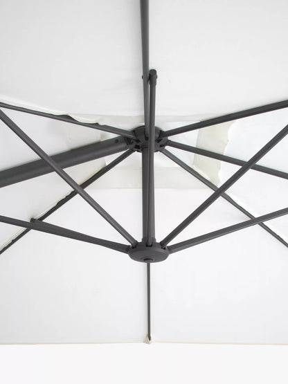 John Lewis Freestanding Adjustable Parasol & Base, 2.5m, Oyster