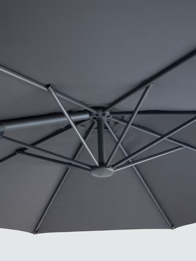 John Lewis Freestanding Adjustable Parasol & Base, 3m