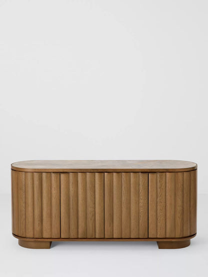 John Lewis Sculpt Sideboard, Dark Stain Ceramic