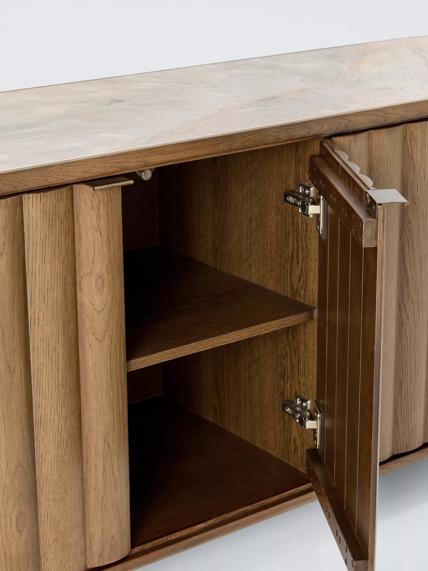 John Lewis Sculpt Sideboard, Dark Stain Ceramic