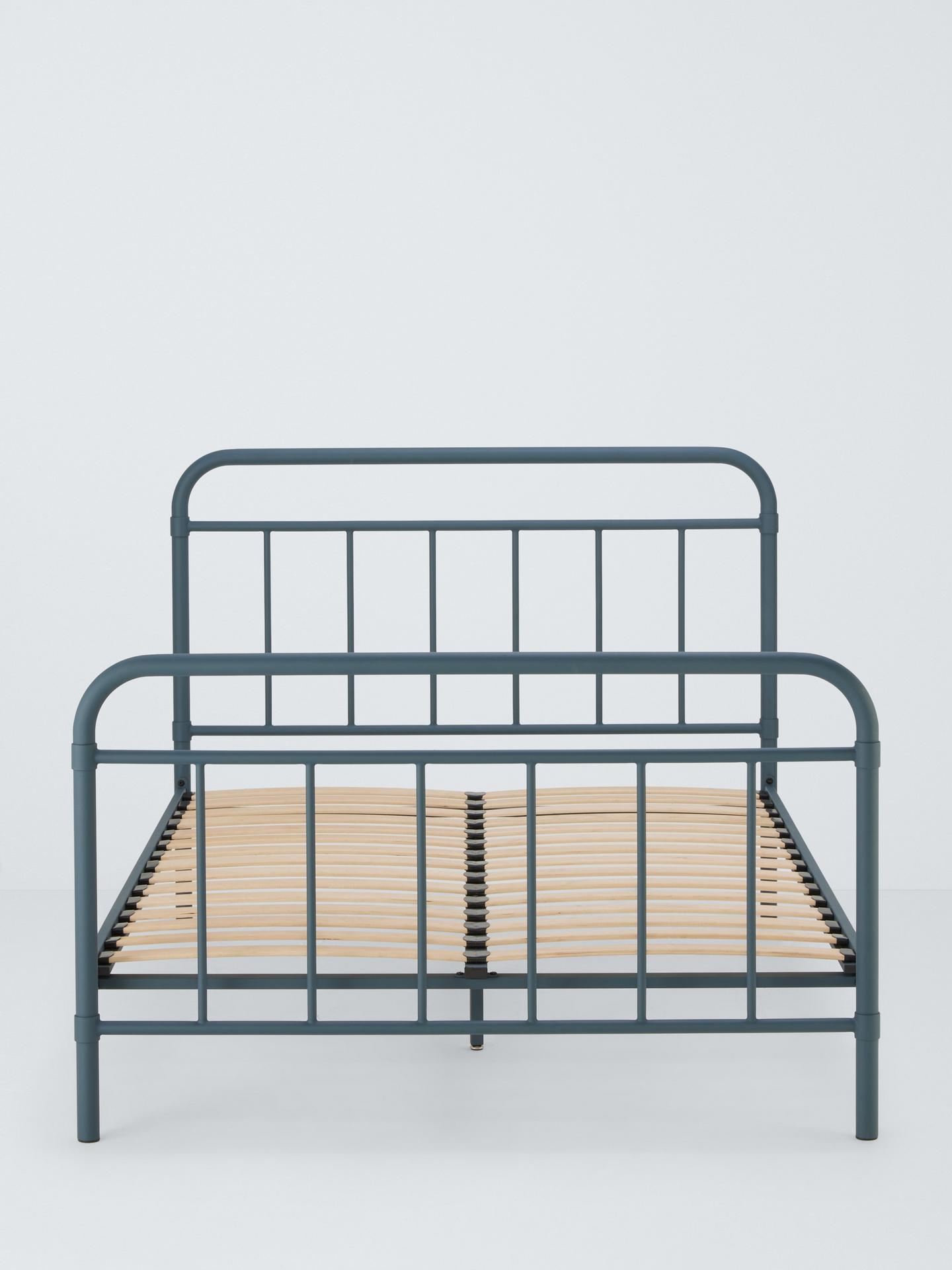 John Lewis Dorm Metal Bed Frame, Double, Blue
