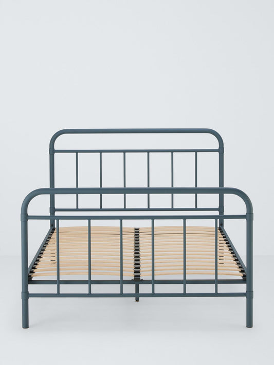 John Lewis Dorm Metal Bed Frame, Double, Blue