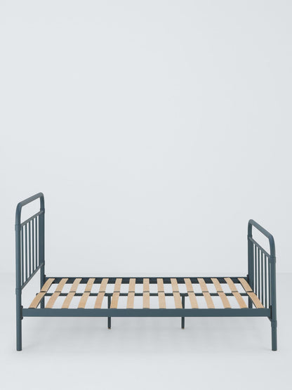 John Lewis Dorm Metal Bed Frame, Double, Blue