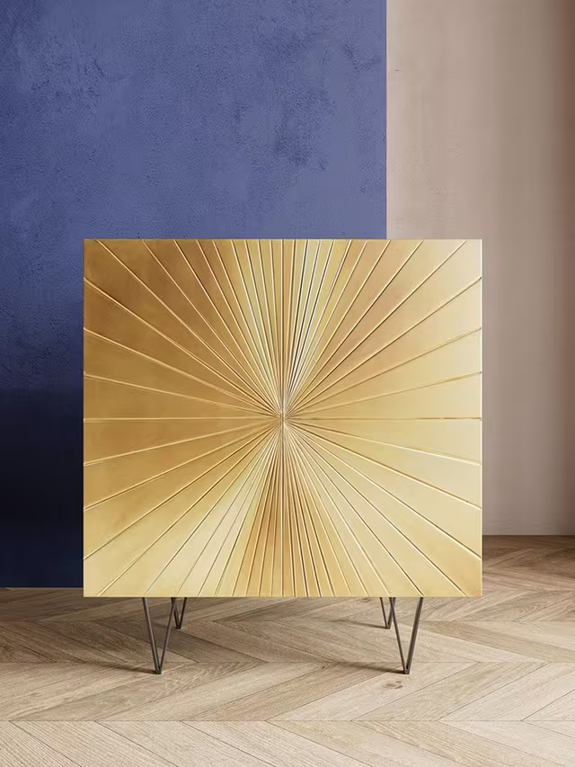 Swoon Ziggy Cabinet Brass Display Cabinet