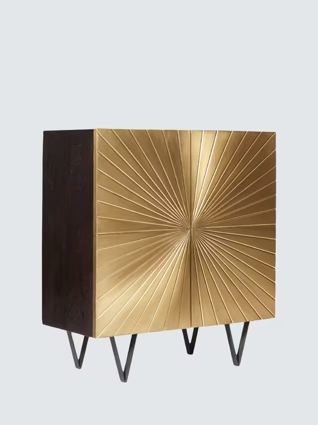 Swoon Ziggy Cabinet Brass Display Cabinet