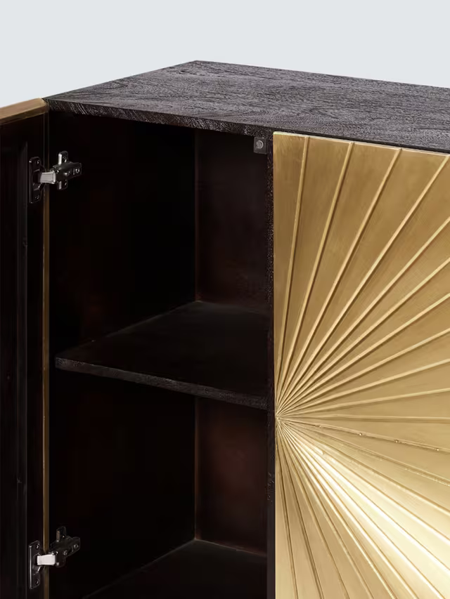Swoon Ziggy Cabinet Brass Display Cabinet