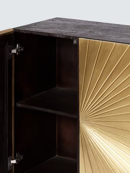 Swoon Ziggy Cabinet Brass Display Cabinet