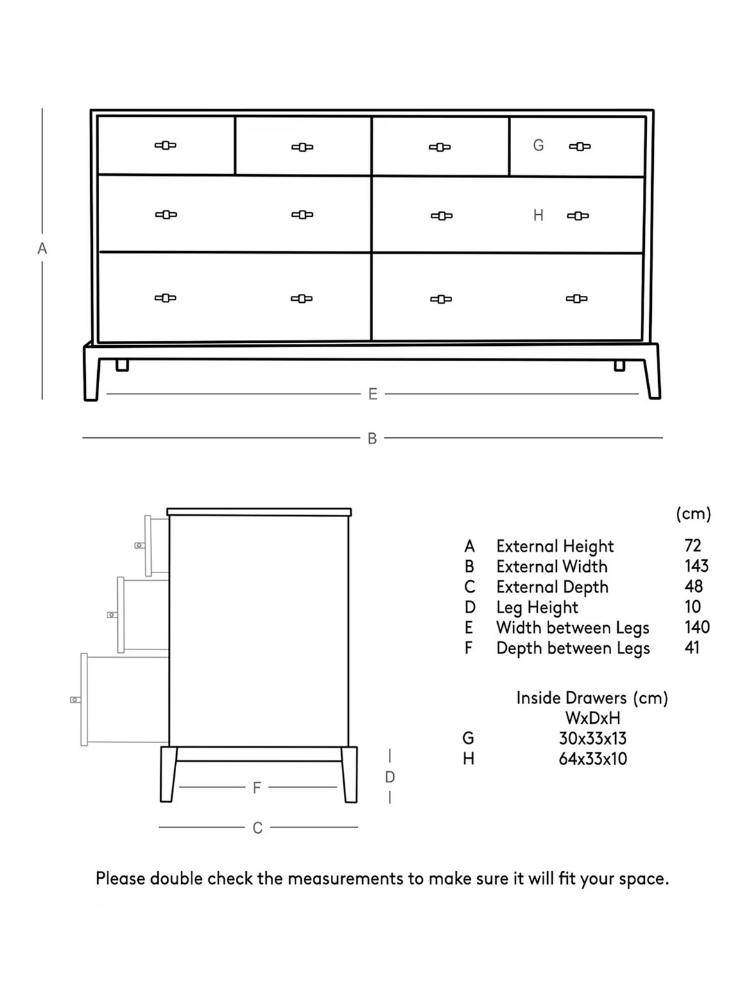 Swoon Verne 8 Drawer Chest, Dark Brown
