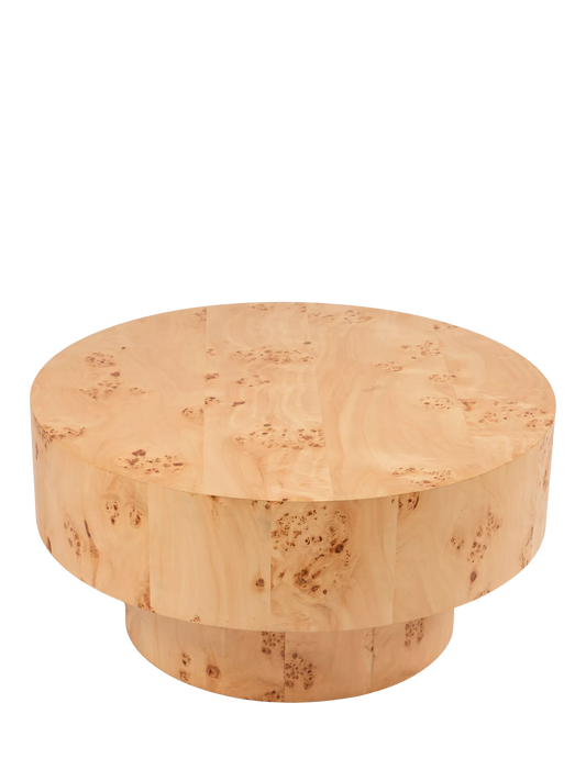 John Lewis Burl Round Coffee Table Natural