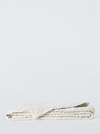 John Lewis Ruched Bedspread, Greige