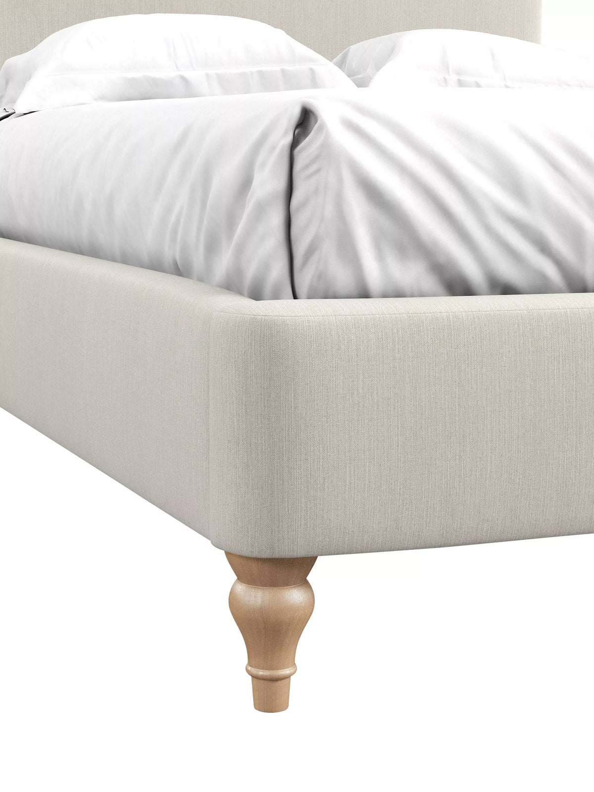 John Lewis Alice Upholstered Bed Frame, King Size, Beige