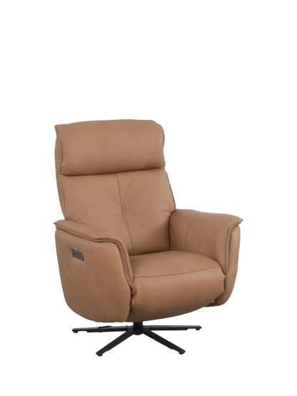John Lewis Float Zero Gravity Power Recliner Leather Chair, Tan Leather