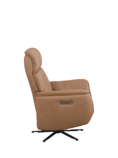 John Lewis Float Zero Gravity Power Recliner Leather Chair, Tan Leather