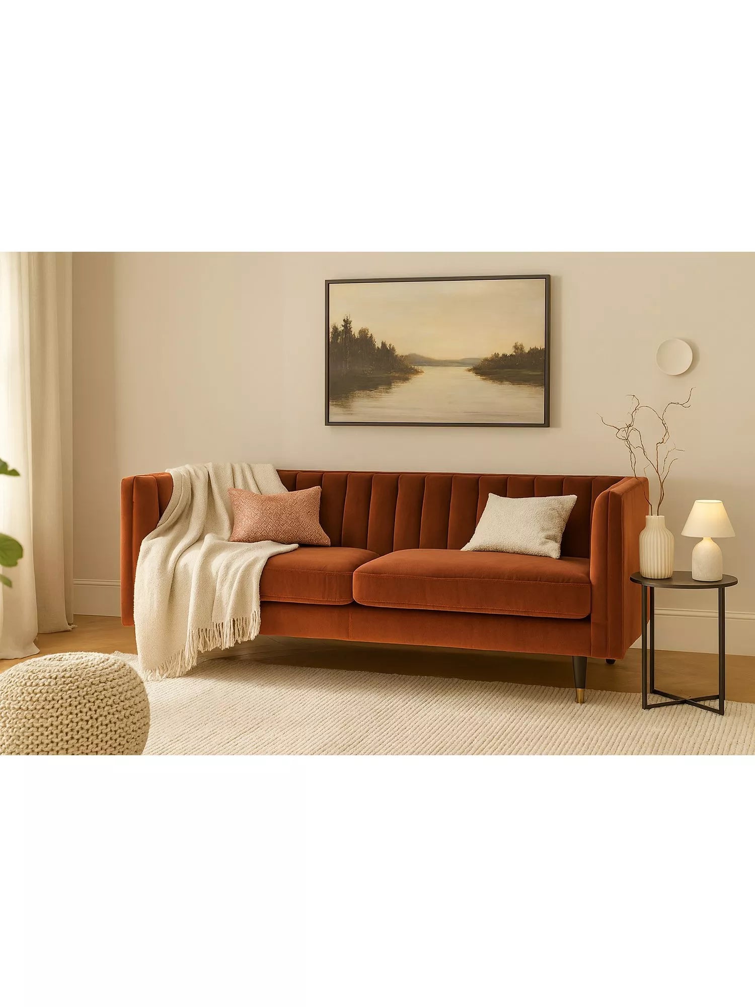 Swyft Model X02 Large 3 Seater Sofa, Velvet Brick