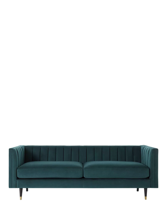 Swyft Model X02 Large 3 Seater Sofa, Velvet Kingfisher