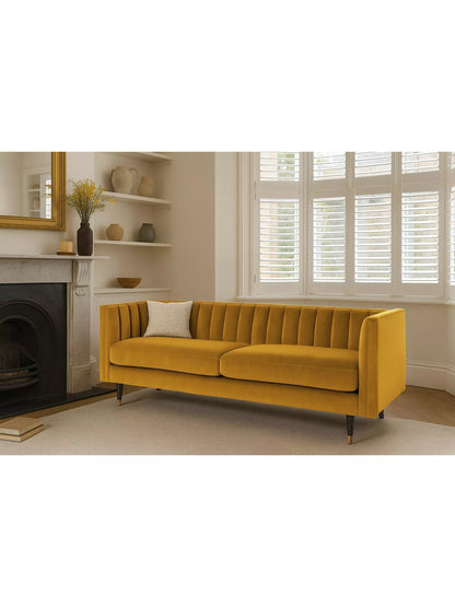 Swyft Model X02 Large 3 Seater Sofa, Velvet Mustard