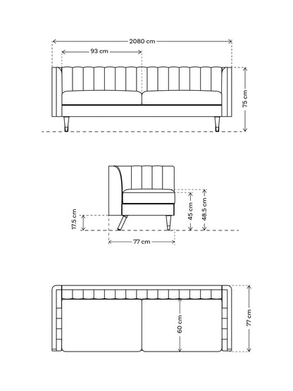 Swyft Model X02 Large 3 Seater Sofa, Velvet Vine