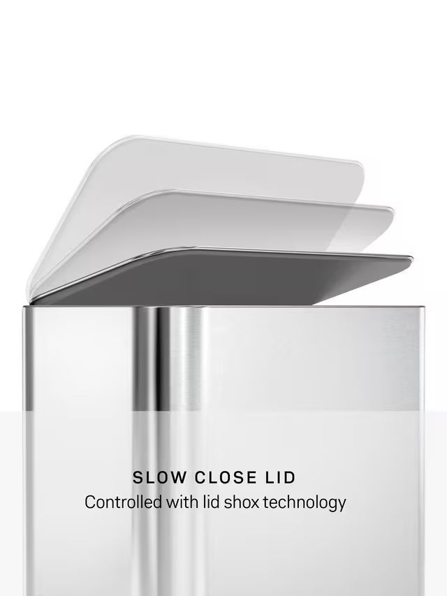 Simplehuman Mini Recycler Pedal Bin, 15L, White