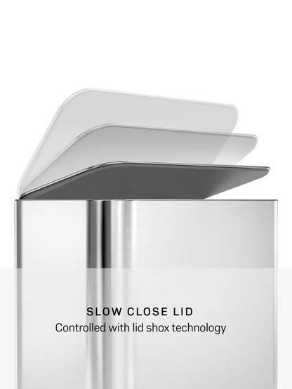 Simplehuman Mini Recycler Pedal Bin, 15L, White
